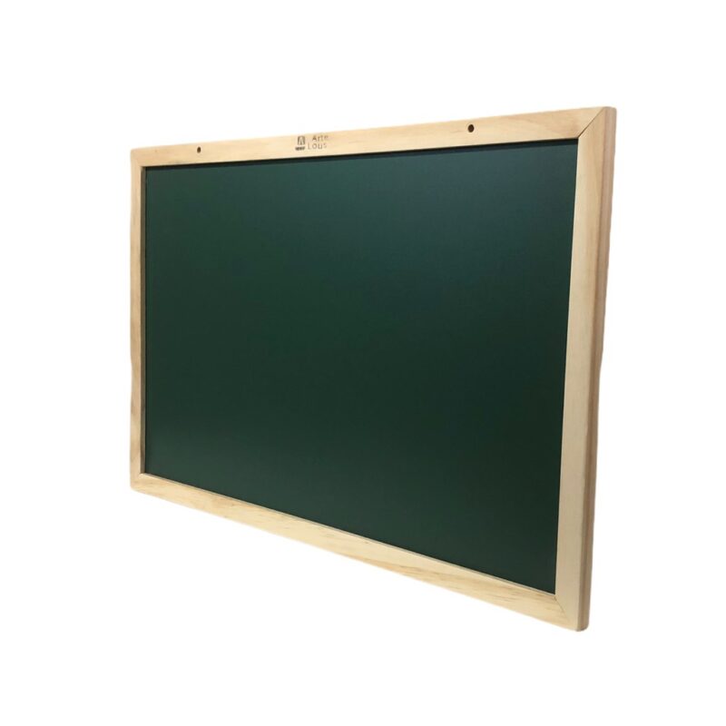 Lousa/Quadro Escolar Verde 100x80 – Moldura em Madeira